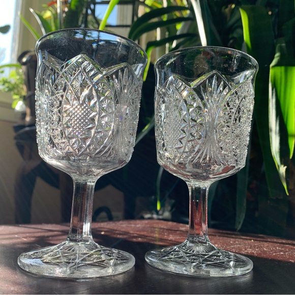 Vintage ArrowHead in Oval Water Goblet By Higbee - Picture 7 of 13